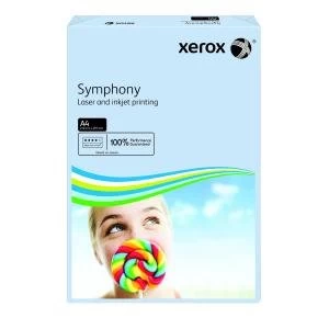 Image of Xerox Symphony Pastel Tints Blue Ream A4 Paper 80gsm 003R93967 Pack of