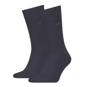 Image of Calvin Klein Crew Socks 2 Pack Mens - Blue