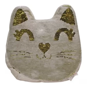 Image of Sequin Cat Cushion, 30cm