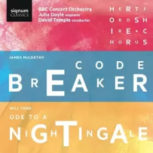 Image of James McCarthy Codebreaker/Will Todd Ode to a Nightingale by James McCarthy CD Album