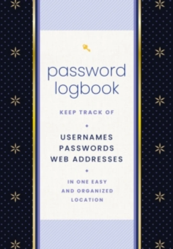 Image of Password Logbook (Black & Gold) : Keep Track of Usernames, Passwords, Web Addresses in One Easy and Organized Location Hardback