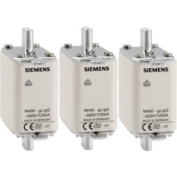 Image of Siemens 3NA3822 NH fuse Fuse size = 000 63 A 500 V AC, 250 V AC