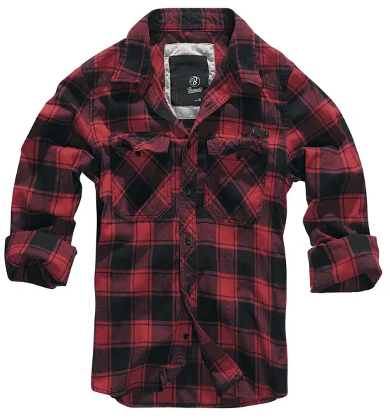 Image of Brandit Checkshirt Flanel Shirt red Black XL Men