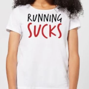 Image of Running Sucks Womens T-Shirt - White - 4XL