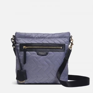 Image of Radley Womens Finsbury Park Quilted Small Ziptop Cross Body Bag - Fossil