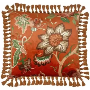 Image of Paoletti Botanist Cushion Cover (One Size) (Brown/Green/White) - Brown/Green/White