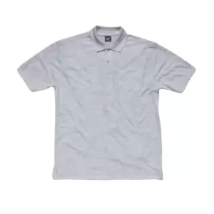 Image of SG Mens Ring-Spun Cotton Short Sleeve Polo Shirt (2XL) (Light Oxford)