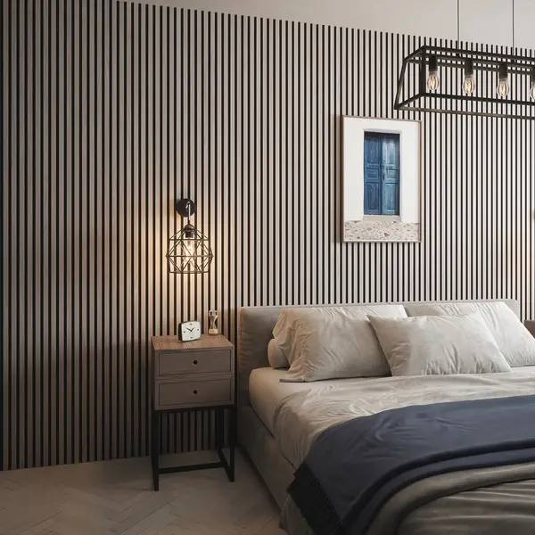 Image of Kraus Acoustic Panel 2400 x 572.5 x 19mm Silver Birch - 3 Panel Pack