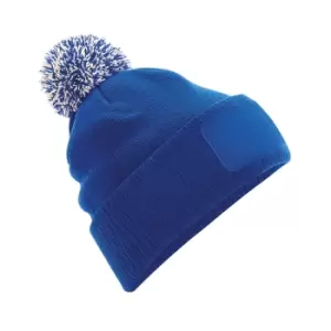 Image of Beechfield Unisex Adults Snowstar Printers Beanie (One Size) (Bright Royal/off White)