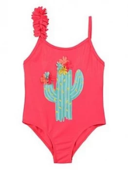 Image of Billieblush Girls Cactus Swimsuit - Fuchsia, Size Age: 5 Years, Women