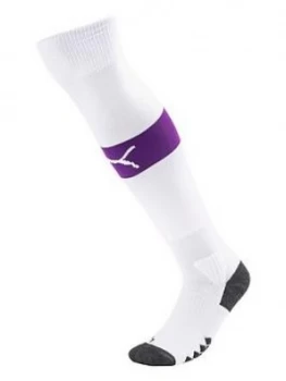 Image of Puma Mens Manchester City 19/20 Home Socks, White, Size 12-14, Men