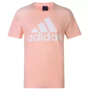 Image of adidas Linear Logo T Shirt Mens - Pink