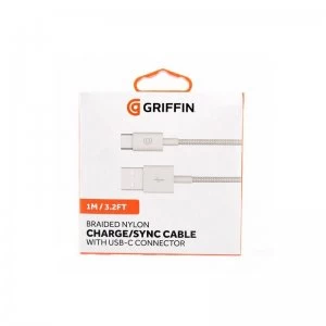 Image of Griffin 1m Braided USB-A to USB-C Charge Sync Cable
