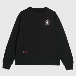 Image of Converse Chuck Love Me Sweatshirt In Black