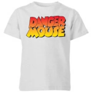 Image of Danger Mouse Colour Logo Kids T-Shirt - Grey - 5-6 Years