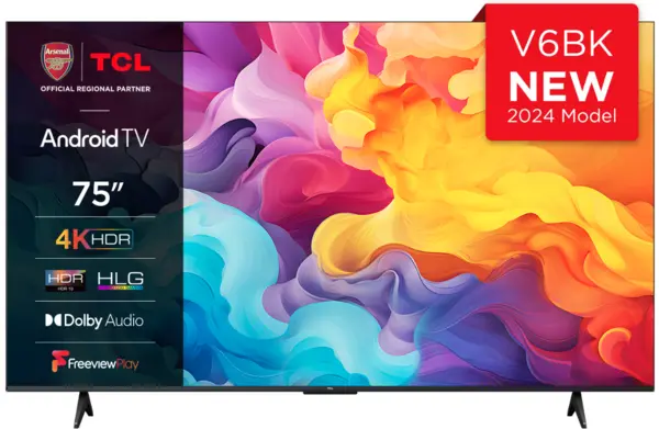 Image of TCL 75" 75V6BK Smart 4K Ultra HD LED TV