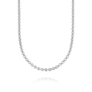 Image of Daisy London 925 Sterling Silver Treasures Sunburst Chain Necklace Sterling Silver