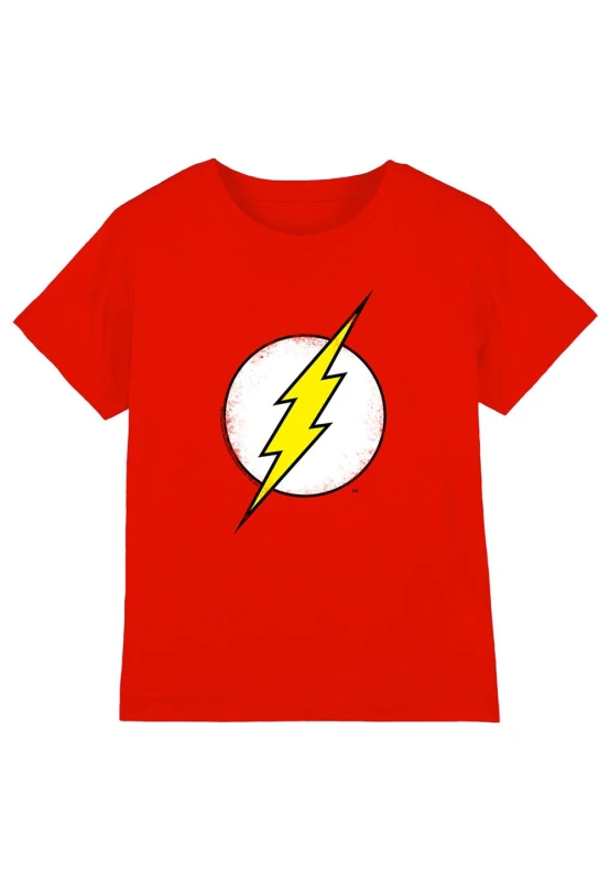Image of DC Comics Comics Logo T-Shirt - Red Red 7 - 8 Years