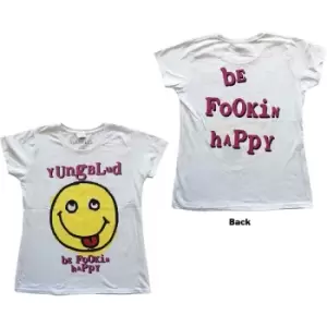 Image of Yungblud - Raver Smile Ladies XX-Large T-Shirt - White