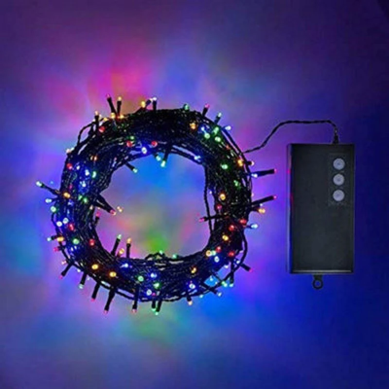 Image of Shatchi 100 Multicolour Leds Battery Operated Fairy Lights Waterproof 8 Changing Modes Timer Christmas Decorations