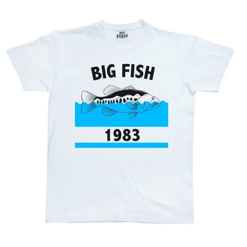 Image of Big Fish T-Shirt Big Fish Bass Bleu Blanc Male L TEE-PRINT--BIGFISH-BASSBLEU-WHITE-L