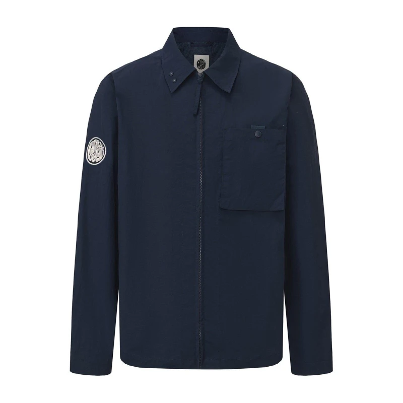 Image of Pretty Green Heaton Overshirt Mens Navy male Small