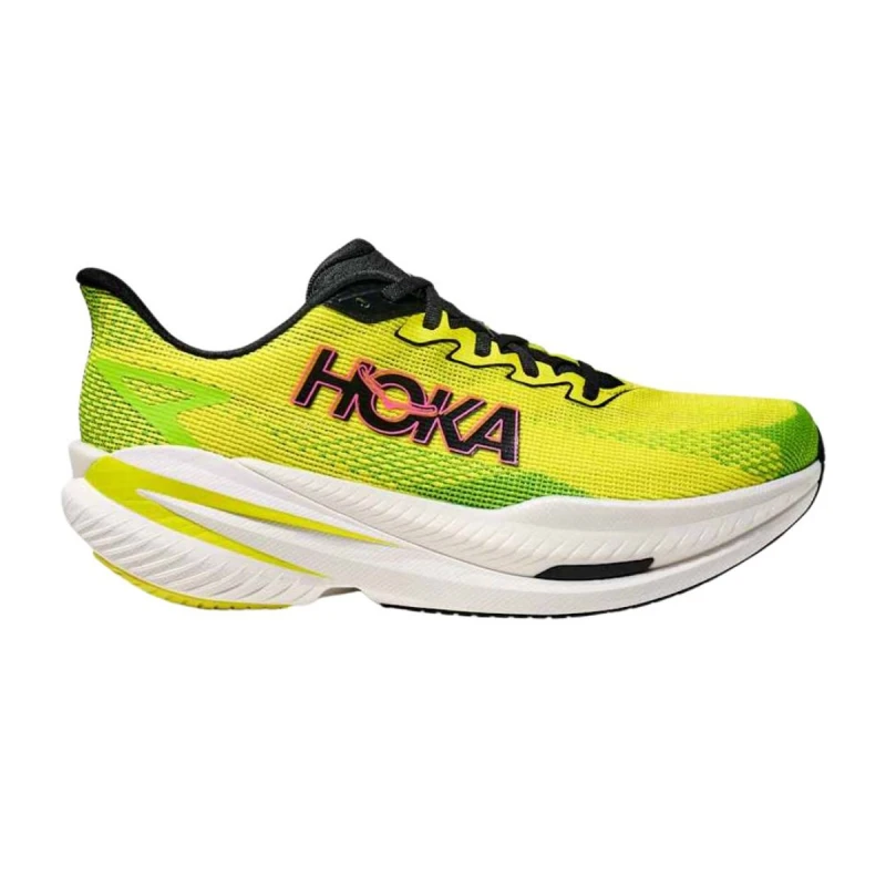 Image of Hoka Mach X 3 Shoes Yellow White AW25, Size EU 42