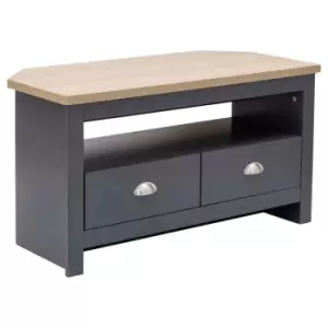 Image of GFW Lancaster Corner TV Unit - Slate Blue