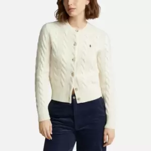 Image of Polo Ralph Lauren Cable-Knit Wool and Cashmere-Blend Cardigan - L