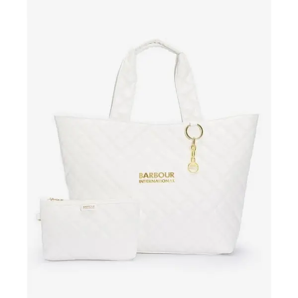 Image of Barbour International Battersea Tote Bag - White One Size