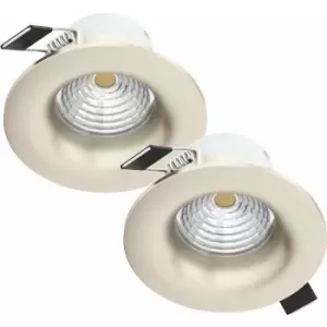 Image of 2 pack Wall / Ceiling Flush Fixed Downlight Satin Nickel Spotlight 6W led