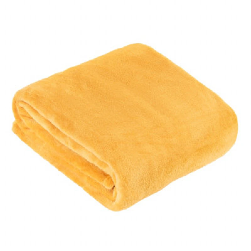 Image of Furn Furn Harrow Fleece Throw in Yellow Size: 140cm x 180cm Yellow 140cm x 180cm Unisex 5025532831286