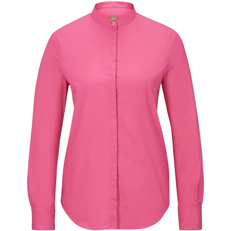 Image of Boss Womens Befelize Long-Sleeve Blouse Medium Pink female 6 (XS)