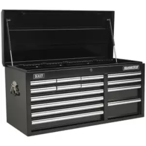 Image of 1025 x 435 x 490mm BLACK 14 Drawer Topchest Tool Chest Lockable Storage Cabinet