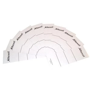 Image of Rexel 191x60mm Standard Spine Label White Pack of 100 for Lever Arch and Box Files