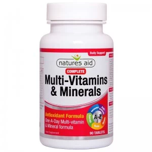 Image of Natures Aid Complete Multi-Vitamins & Minerals 90 Tablets