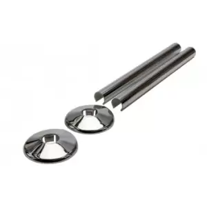 Image of Talon - Snappit Radiator Pipe Covers And Collars 200mm Chrome acsnc K2