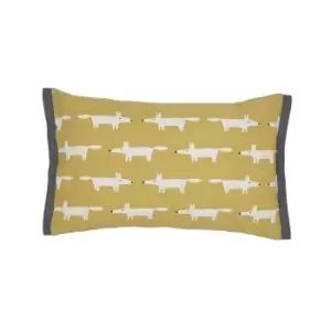 Image of Scion Mr Fox Cushion 30cm x 50cm, Mustard & Charcoal
