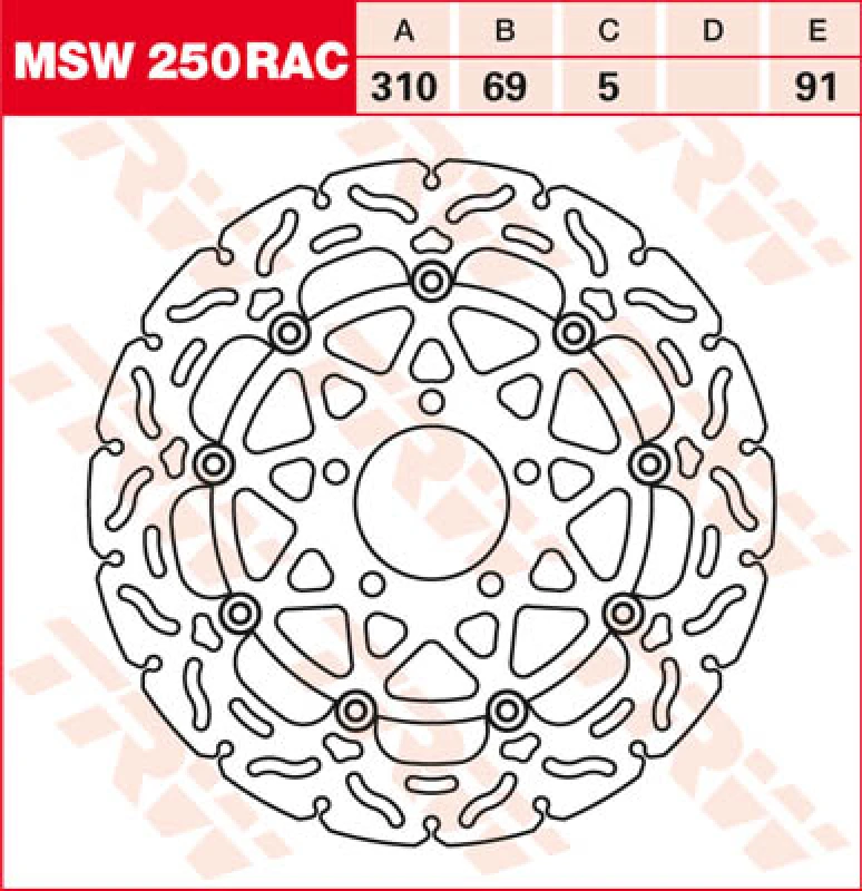 Image of TRW Lucas TRW Lucas brake disc MSW252RAC, floating