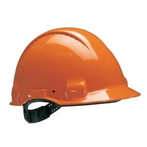 Image of 3M Peltor Safety Helmet Orange UV Stabilised ABS G3000