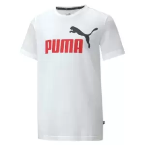 Image of Puma Essential Logo 2 T Shirt Child Boys - White