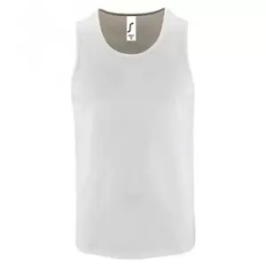 Image of SOLS Mens Sporty Performance Tank Top (L) (White)