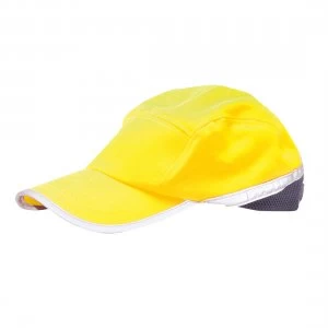 Image of Portwest Hi Vis Baseball Cap Yellow / Navy One Size