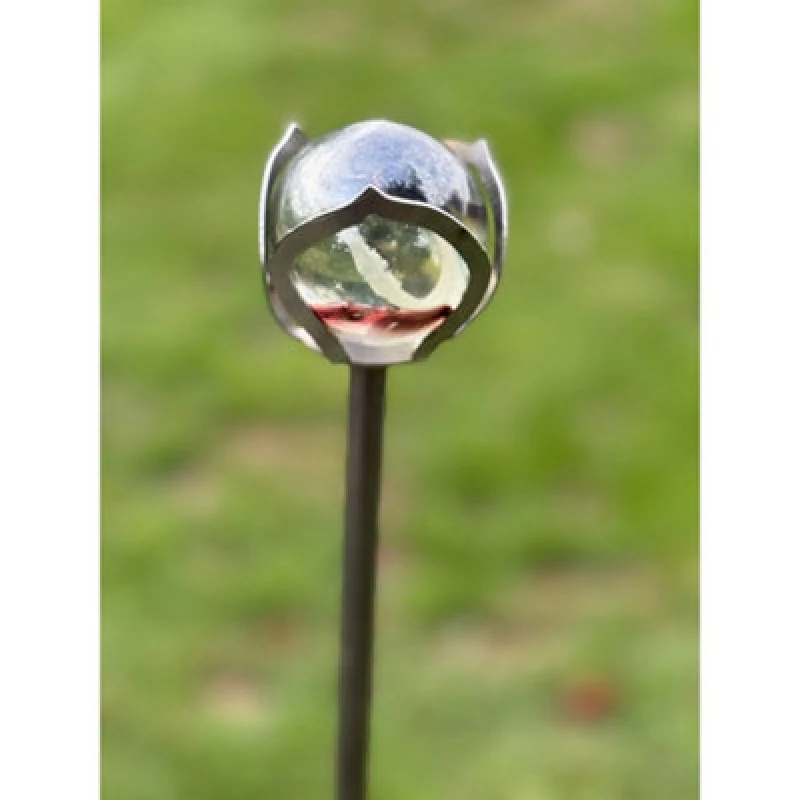 Image of Poppy Forge 4 Feet Rose Marble Pin Garden Art (Pack Of 3) - Bare Metal/ready To Rust