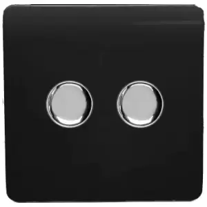 Image of Trendi Switch Double 120 Watt LED Dimmer in Black