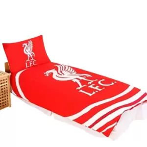 Image of Liverpool FC Pulse Single Duvet Set (One Size) (Red/White)