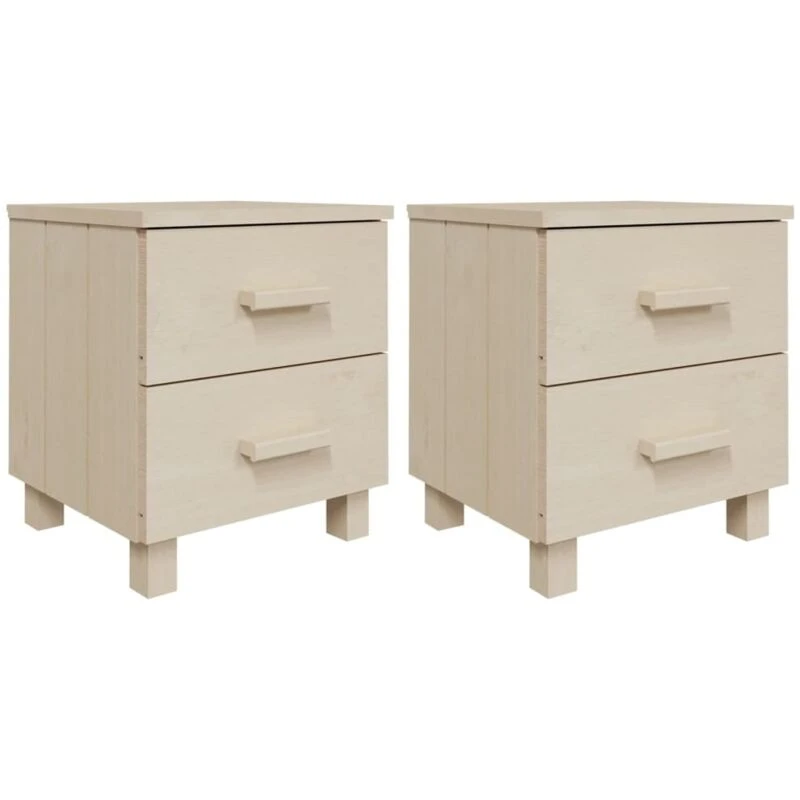 Image of VIDAXL Bedside Cabinets hamar 2 pcs Honey Brown 40x35x44.5cm Solid Wood Vidaxl 8720286817544