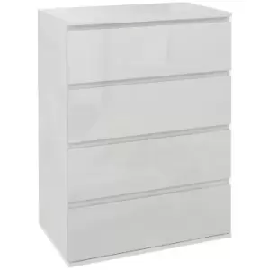Image of HOMCOM High Gloss Chest of Drawers, 4-Drawer Storage Cabinets, Modern Dresser, Storage Drawer Unit for Bedroom