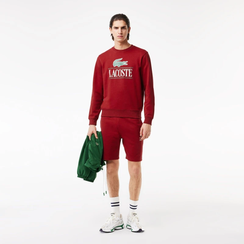 Image of Lacoste Crocodile Sweatshirt - Red Red XS