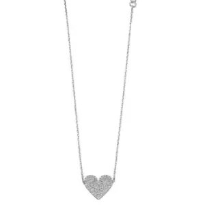 Image of Heart Cubic Zirconia Pave Necklace N4260C